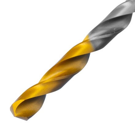 Сверло спиральное по металлу Denzel 5 x 86 мм, Р6М5, Golden Tip, 718233 купить в Когалыме