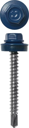 Саморезы ЗУБР окраш., RAL 5005 синий насыщен., для крепл. кров. матер. к дерев. обреш., 4.8x38мм, 300шт 4-300315-48-038-5005 купить в Когалыме