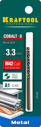 Сверла по металлу HSS-Co Оберон 29656-3.3 купить в Когалыме