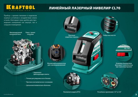 Нивелиры лазерные CL-70, 360 град, 20/70м, IP54 34660 купить в Когалыме