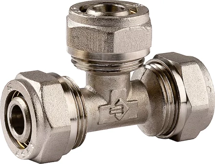 Тройник ЗУБР соединительный, цанга-цанга, 16х16х16х2,0, никель 51403-16 купить в Когалыме