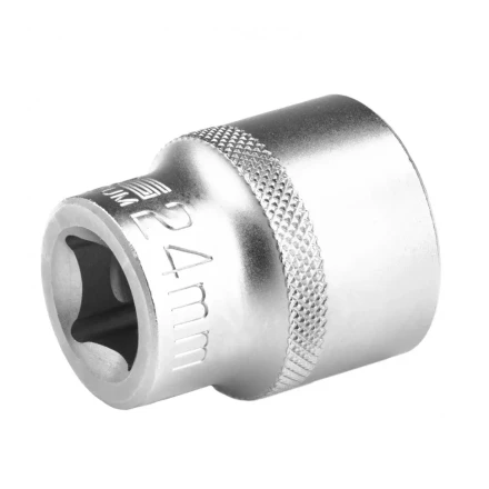 Головка торцевая 24 мм двенадцатигранная CrV под квадрат 1/2 хромированная Stels 13669 купить в Когалыме