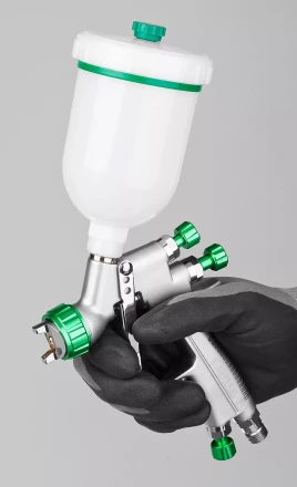 Краскопульт пневматический KRAFTOOL "PRO" Jeta 3000 mini, HVLP, c верхним бачком, 0,8мм 06561-0.8 купить в Когалыме