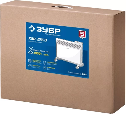 ЗУБР ПРО серия 1 кВт, электрический конвектор, Профессионал (КЭП-1000) купить в Когалыме