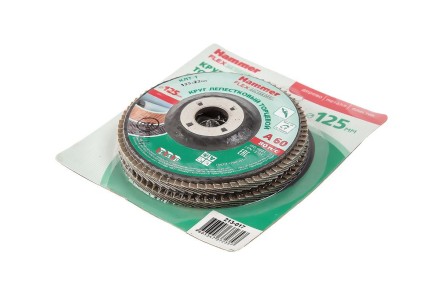 Круг Лепестковый Торцевой (КЛТ) HAMMER Ф125х22 P60 купить в Когалыме