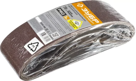 Лента шлифовальная бесконечная ЗУБР "СТАНДАРТ" на тканевой основе, для ЛШМ, P60, 75х533мм, 5 шт 35342-060 купить в Когалыме