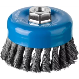 ЗУБР "ПРОФЕССИОНАЛ". Щетка чашечная для УШМ, плетеные пучки стальной проволоки 0,5мм, 100ммхМ14 35275-100_z02