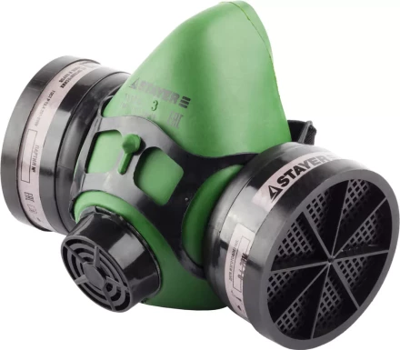 Полумаска STAYER "MASTER" фильтрующая противогазная, в комплекте с фильтрами А1 11175 купить в Когалыме