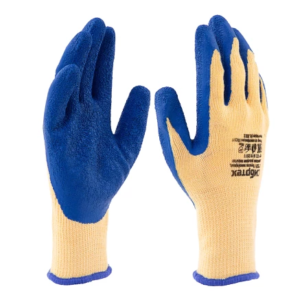 Перчатки трикотажные, полиэфирные, латексное рельефное покрытие, размер 9// Сибртех 677525 купить в Когалыме