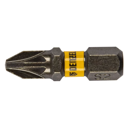 Бита PZ2х25, сталь S2, шестигранный профиль, 10 шт. Е 6,3 Denzel 11654 купить в Когалыме