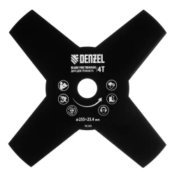 Диск для триммера , 255 х 25,4   4 лезвия Denzel 96366