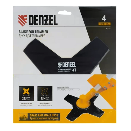 Диск для триммера , 255 х 25,4   4 лезвия Denzel 96366 купить в Когалыме