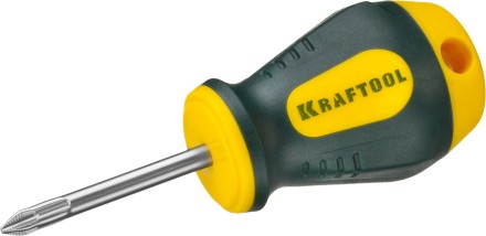 Отвертка KRAFTOOL, Cr-Mo-V сталь, двухкомпонентная противоскользящая рукоятка, PH, №1x38мм 250072-1-038 купить в Когалыме