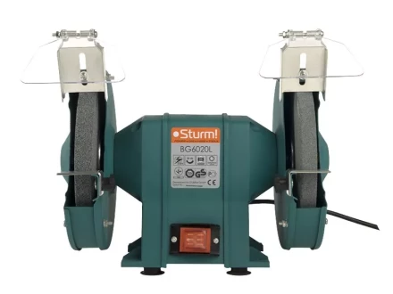 Станок точильный BG-6020 L 400Вт круг 200 х 20 х 16 мм 2950об/мин адаптер 10кг лампа STURM купить в Когалыме