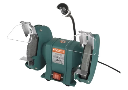 Станок точильный BG-6020 L 400Вт круг 200 х 20 х 16 мм 2950об/мин адаптер 10кг лампа STURM купить в Когалыме