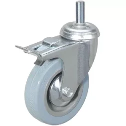 Колесо аппаратное поворотное SCtgb 42 100 мм с болтом и тормозом (F) 1003630