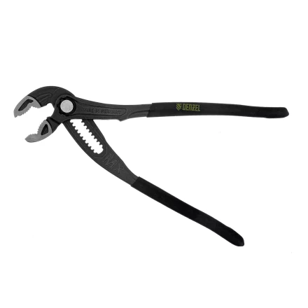 Клещи переставные Denzel 17906, кнопочный механизм, обливные рукоятки, 250 мм купить в Когалыме