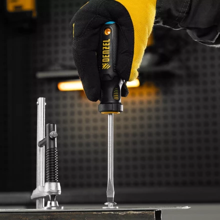 Отвертка, SL6x100 мм, S2, 3к рукоятка Denzel 121987 купить в Когалыме