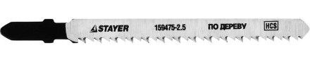 Полотна STAYER &quot;STANDARD&quot;, T101BR, для эл.лобзиков, HCS, по дереву, фанере, ДВП, ДСП, ламинат, пластик, EU-хвост.,74/2,5мм, 2шт 159475-2.5 купить в Когалыме