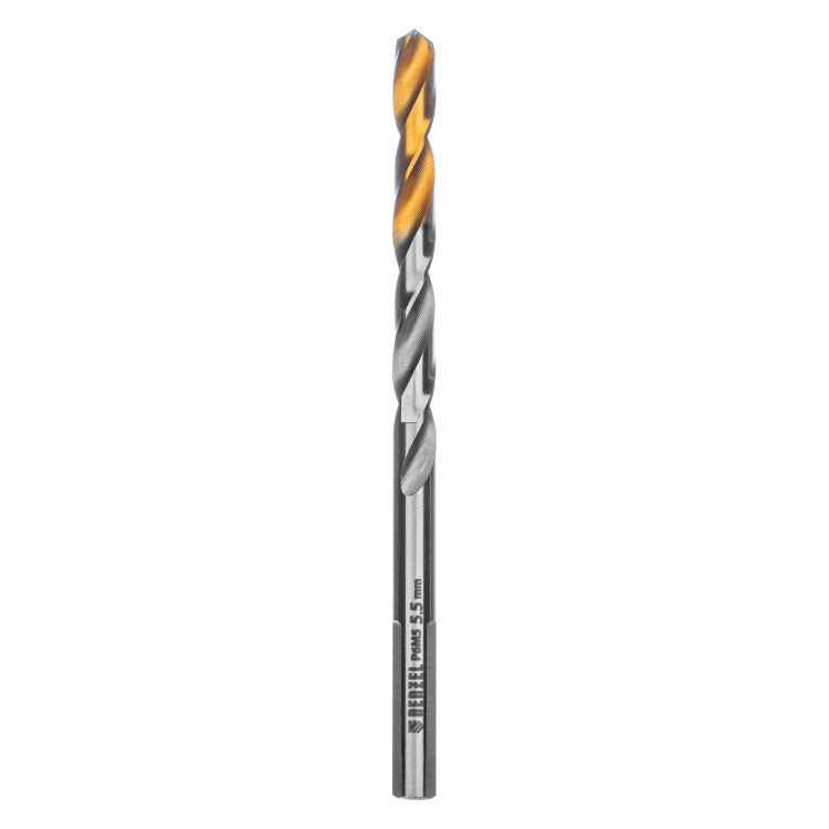 Сверло спиральное по металлу Denzel 5,5 x 93 мм, Р6М5, Golden Tip 718234 купить в Когалыме