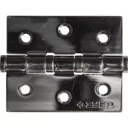 Петля универсальная ЗУБР "ЭКСПЕРТ", 2 подшипника, цвет хром (CP), с крепежом, 75х63х2,5мм, 2 шт 37601-075-2