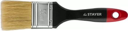 Кисть плоская STAYER "UNIVERSAL-PROFI", светлая натуральная щетина, деревянная ручка, 50мм 0104-050 купить в Когалыме