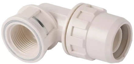 Муфта ЗУБР "ШиреФит" соединительная угловая 90°, "штуцер с гайкой - внутренняя резьба", 32мм-1" 51466-32-1 купить в Когалыме