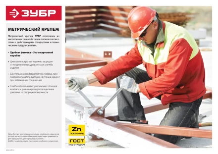 Гайка ЗУБР "МАСТЕР" DIN 985 самостопорящаяся, с нейлоновым кольцом, класс прочности 8, оцинкованная, M14, 5кг 303580-14 купить в Когалыме