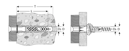 Дюбели универсальные без бортика пакет серия МАСТЕР купить в Когалыме