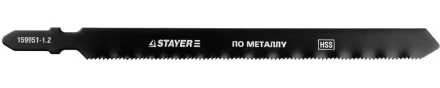 Полотна STAYER "PROFI", T318A, для эл/лобзика, HSS, по металлу (1-3мм), EU-хвост., шаг 1,2мм, 106мм, 2шт 159951-1.2_z01 купить в Когалыме
