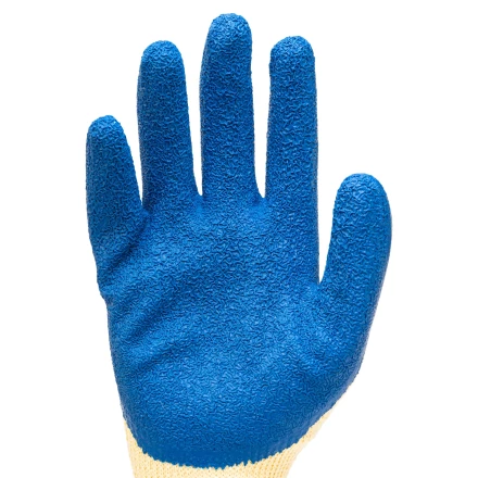 Перчатки трикотажные, полиэфирные, латексное рельефное покрытие, размер 8// Сибртех 677515 купить в Когалыме