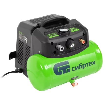 Компрессор воздушный безмаслянный BL 1100/6 1100Вт, ресивер 6 литров, 180 л/мин// Сибртех 58059 купить в Когалыме