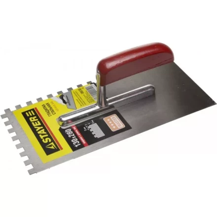 Гладилка STAYER "MASTER" стальная с деревянной ручкой, зубчатая, 8х8мм 0801-08 купить в Когалыме