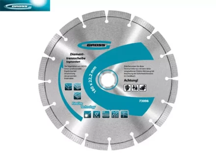 Диск алмазный 180 х 22,2 мм сегментный упорядоченный алмаз сухое резание GROSS 73014 купить в Когалыме