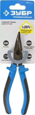 Тонкогубцы ЗУБР "ЭКСПЕРТ", изогнутые, покрытие Н12Х1, 160мм 2201-4-16 купить в Когалыме