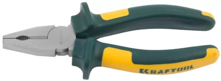Плоскогубцы KRAFTOOL"KRAFT-MAX"комб,Cr-Mo,маслобензост двухкомп рукоятки,шарнирное соединение с повыш износост,160мм 22011-1-16 купить в Когалыме