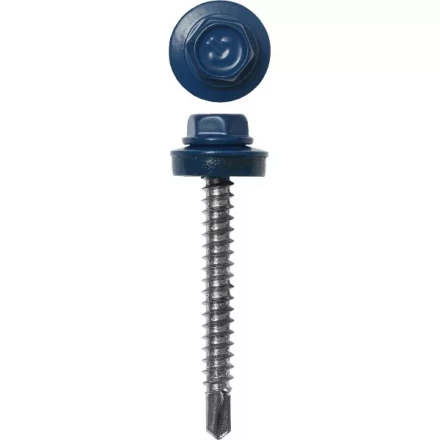 Саморезы ЗУБР окраш., RAL 5005 синий насыщен., для крепл. кров. матер. к дерев. обреш., 4.8x65мм, 180шт 4-300315-48-065-5005 купить в Когалыме