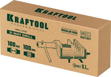 Тиски KRAFTOOL станочные трехсторонние 32716-100 купить в Когалыме