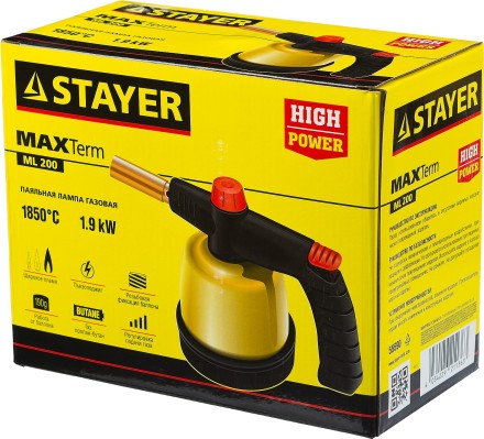 Паяльная лампа газовая STAYER &quot;MASTER&quot;, на баллон, с пьезоподжигом, регулировка пламени, 1850С 55590 купить в Когалыме