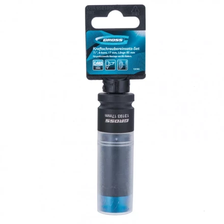 Головка ударная шестигранная для колесных дисков 17 мм 1/2 CrMo Gross 13193 купить в Когалыме