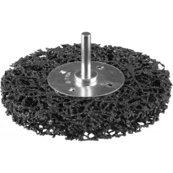 ЗУБР "ПРОФЕССИОНАЛ". Щетка дисковая для дрели, нейлоновая проволока с абразивным покрытием, с открытой агрессивной структурой, 75мм 35162-075_z01