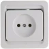 Розетка СВЕТОЗАР "ГАММА" одинарная, цвет белый, 16А/~250В SV-54100-W купить в Когалыме