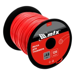 Леска для триммера круглая 4,0 мм х 120 м, на катушке //MTX 96875