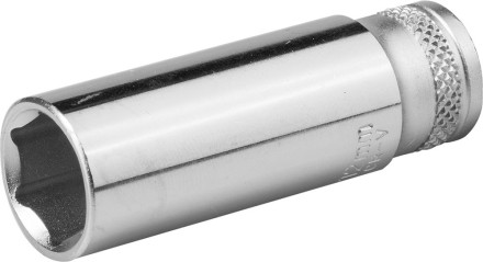 Торцовая головка KRAFTOOL &quot;INDUSTRIE QUALITAT&quot;, удлиненная, Cr-V, FLANK, хромосатинированная, 1/4&quot;, 10 мм 27817-10_z01 купить в Когалыме