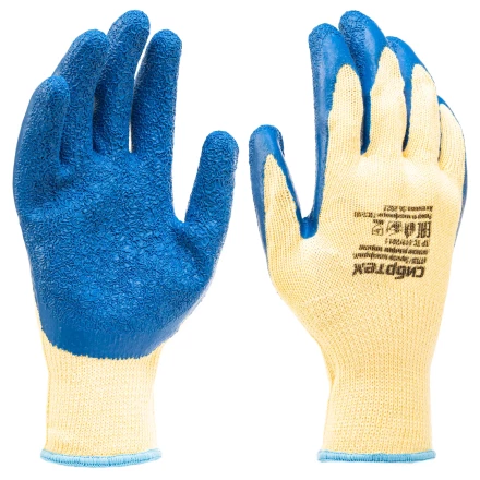 Перчатки трикотажные, полиэфирные, латексное рельефное покрытие, 10// Сибртех 677535 купить в Когалыме