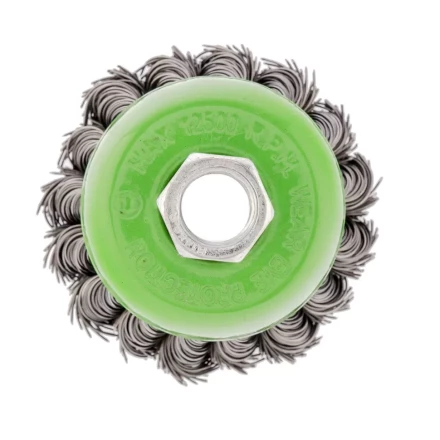 Щетка для УШМ, 65 мм, М14, "чашка", крученая проволока 0.5 мм Сибртех 746207 купить в Когалыме