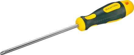 Отвертка KRAFTOOL, Cr-Mo-V сталь, двухкомпонентная противоскользящая рукоятка, PH, №3x150мм 250072-3-150 купить в Когалыме