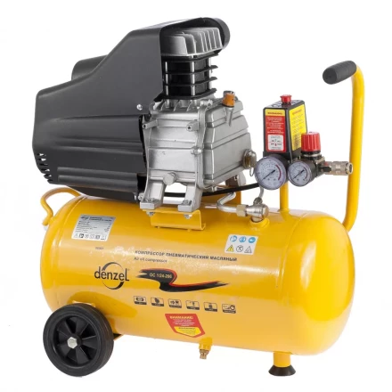 Компрессор пневматический масляный поршневой прямой привод DENZEL 58061 купить в Когалыме