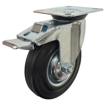 Колесо поворотное резина SCb 80 200 мм с тормозом РФ 1030006 купить в Когалыме