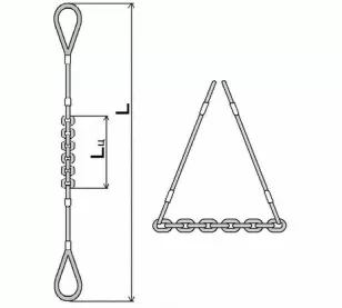 Строп комбинированный 0.9 т L=4 м L цепи=1.2 м заплет купить в Когалыме
